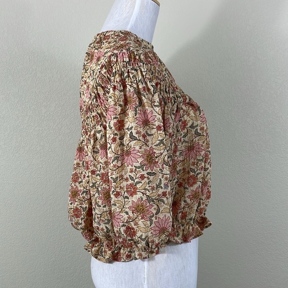 MNG floral 3/4 sleeve blouse size 2 - Picture 2 of 5